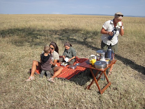 Frühstück im Busch der Masai Mara