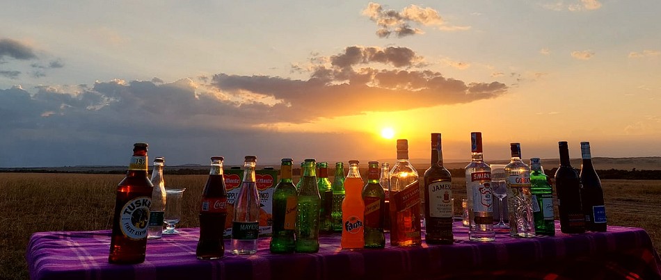 A very special Bush Sundowner in Mara