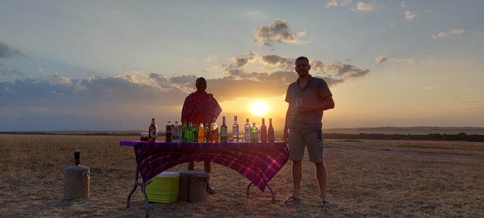 A very special Bush Sundowner in Mara
