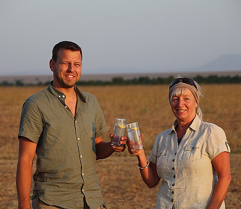 A very special Bush Sundowner in Mara