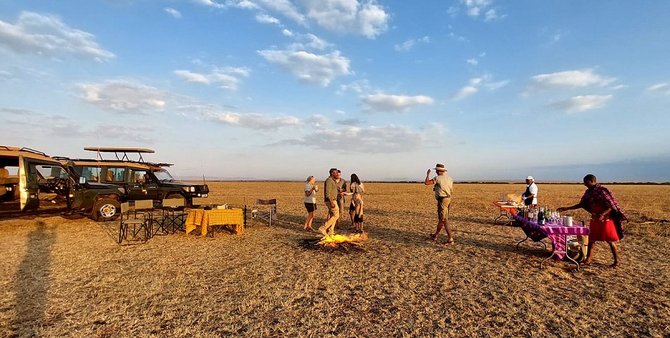 A very special Bush Sundowner in Mara