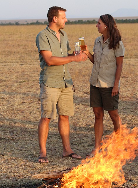 A very special Bush Sundowner in Mara