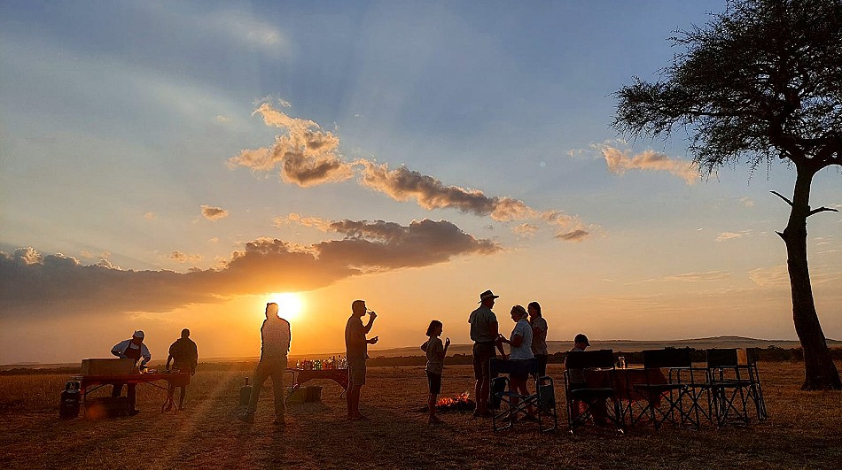 A very special Bush Sundowner in Mara