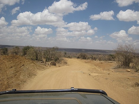 Laikipia County auf dem Weg zum Wilderness River Camp