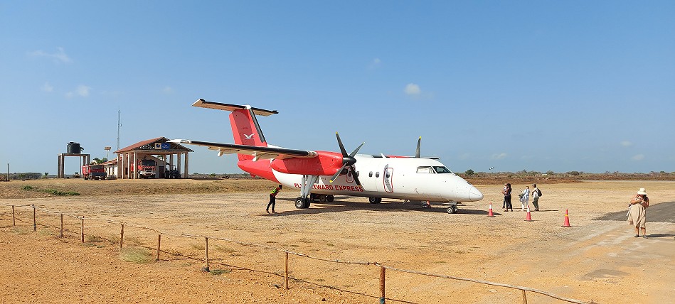 Ankunft auf Manda Island und Überfahrt nach Lamu Island