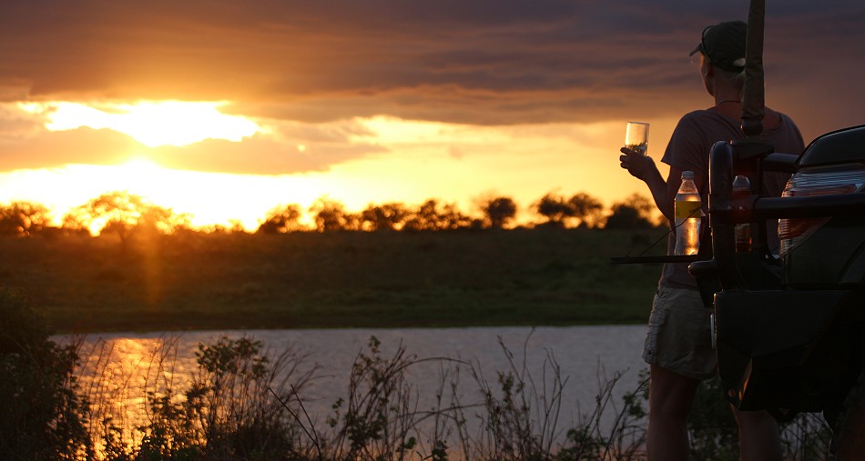 Sundowner in der Wildnis