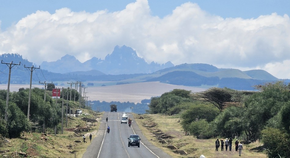 auf dem Weg in Richtung Mount Kenya