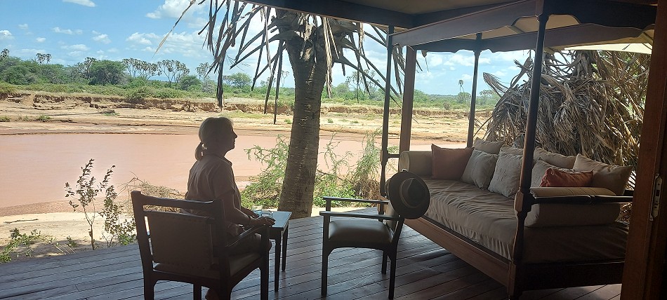 Elephant encounter in Soroi Larsens Camp - Samburu Resere
