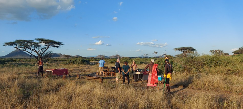 Sundowner im Bush, Soroi Larsens Camp
