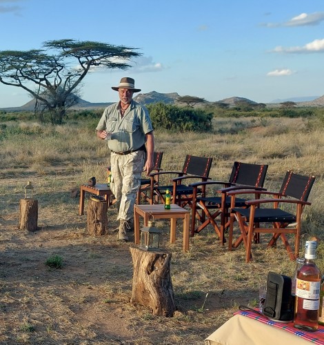 Sundowner im Bush, Soroi Larsens Camp