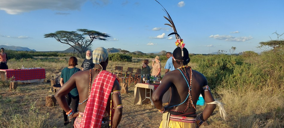 Sundowner im Bush, Soroi Larsens Camp
