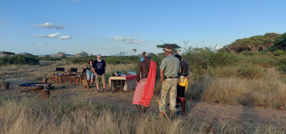 Sundowner im Bush, Soroi Larsens Camp