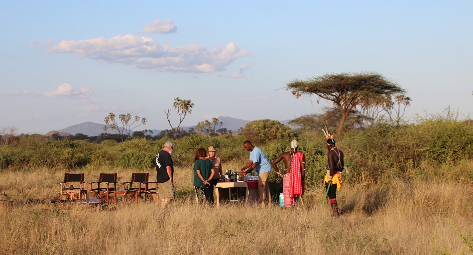 Sundowner im Bush, Soroi Larsens Camp