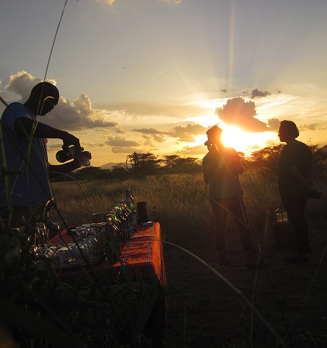 Sundowner im Bush, Soroi Larsens Camp