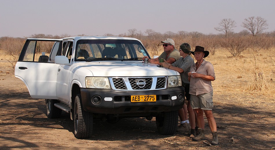 Buschfrühstück im Hwange National Park