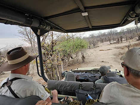 Unterwegs zum ersten Camp im Hwange National Park