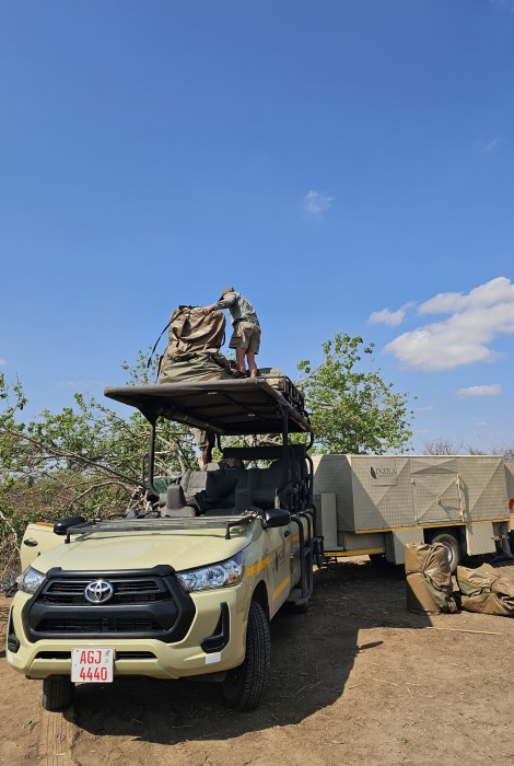 Inzila Walking Safaris, Camp 1 Abbau