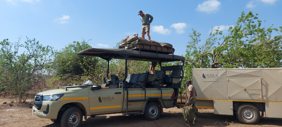 Inzila Walking Safaris, Camp 1 Abbau
