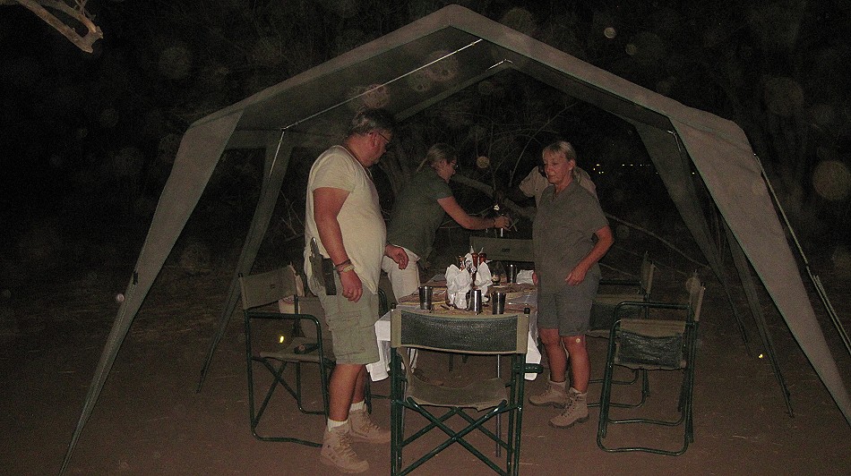 Bush Dinner, Hwange National Park