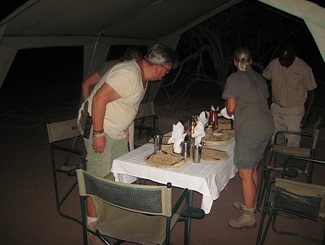 Bush Dinner, Hwange National Park