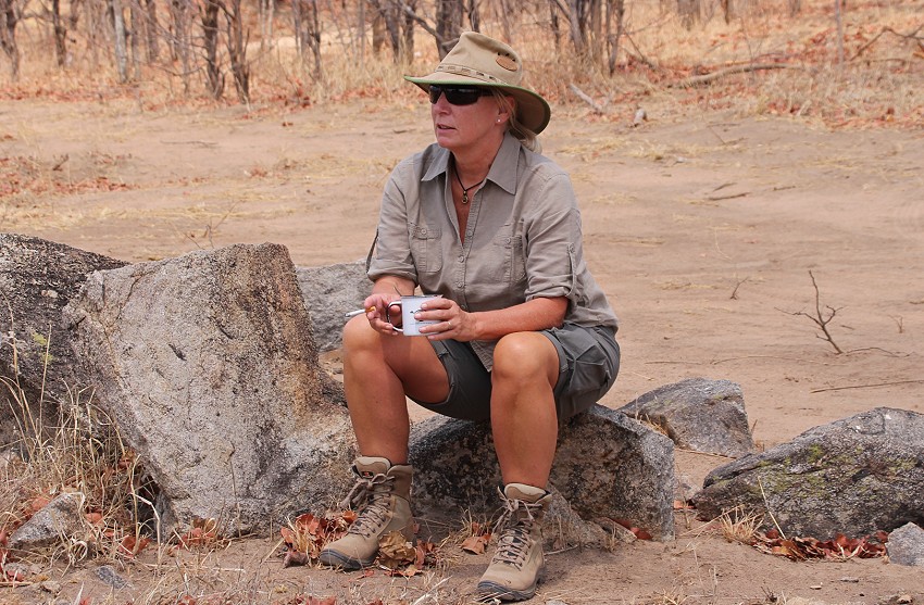 Petra Reinecke, auf Safari im Hwange National Park