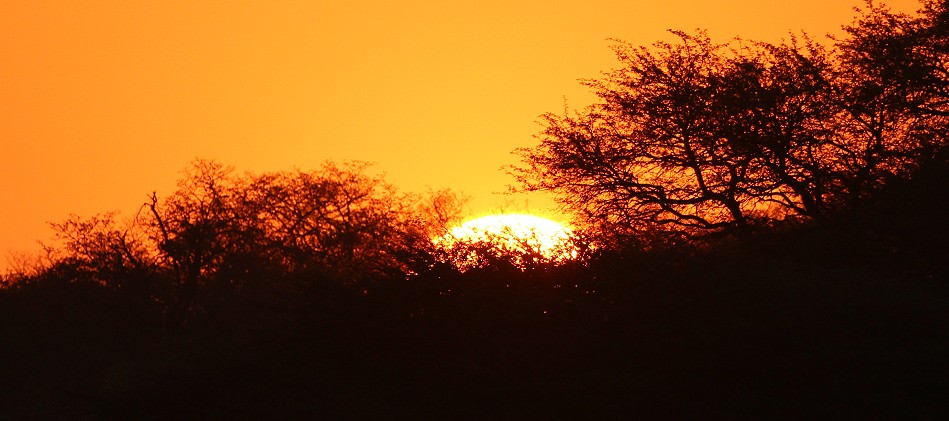 Sonnenuntergang im Hwange National Park