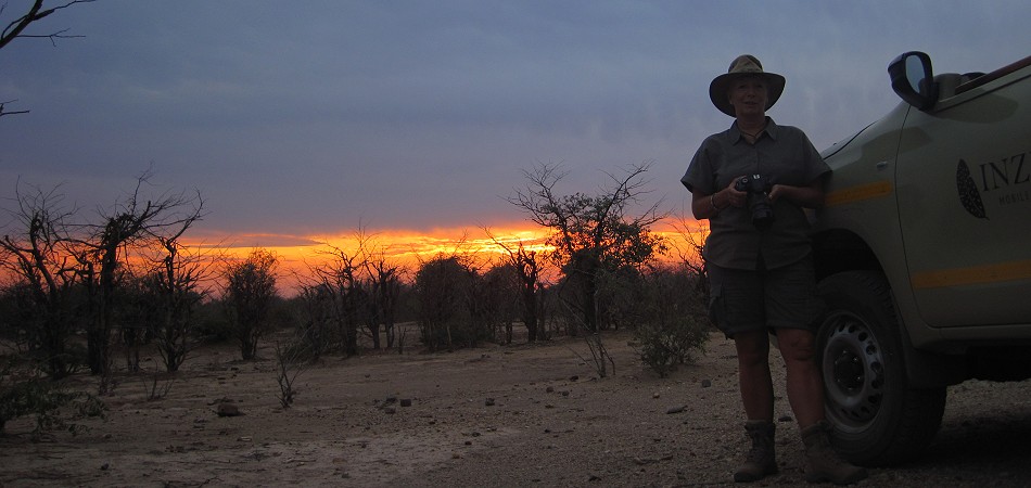Sonnenuntergang im Hwange