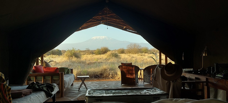 Der Kilimanjaro direkt vom Bett aus