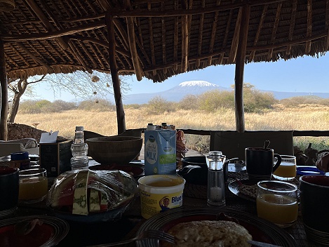 morgens im Amboseli Bush Camp
