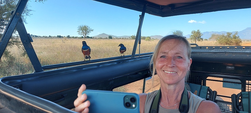 Silke Witte auf Vogelpirsch Safari