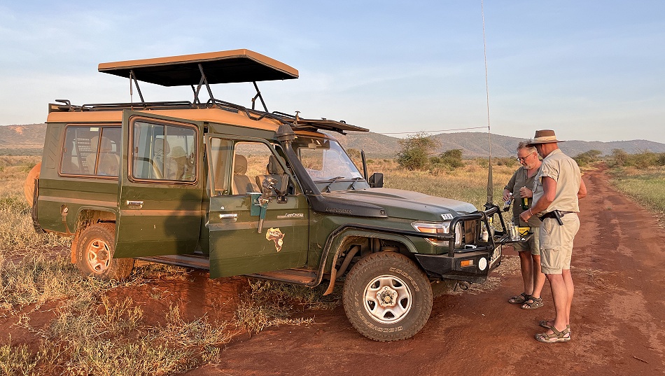 Jörg Reinecke und Falk Witte in Kenya auf Safari