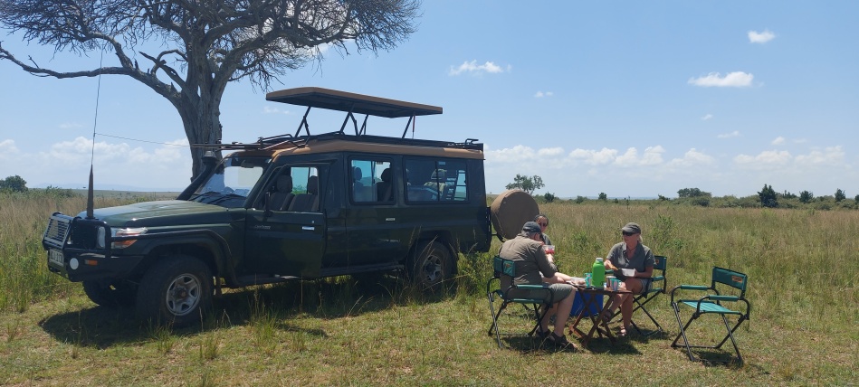 Buschfrühstück in der Wildnis der Masai Mara