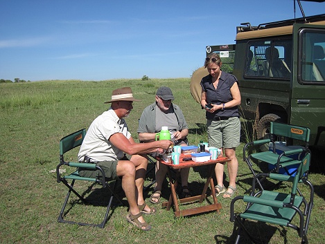 Buschfrühstück in der Wildnis
