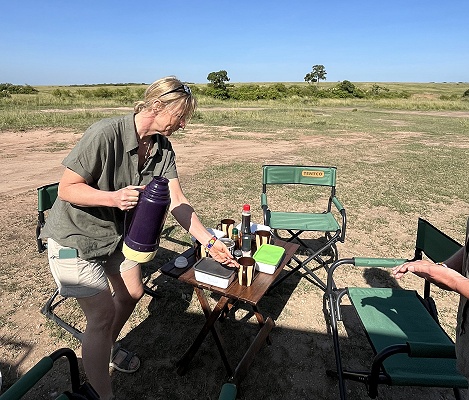 Buschfrühstück in der Masai Mara