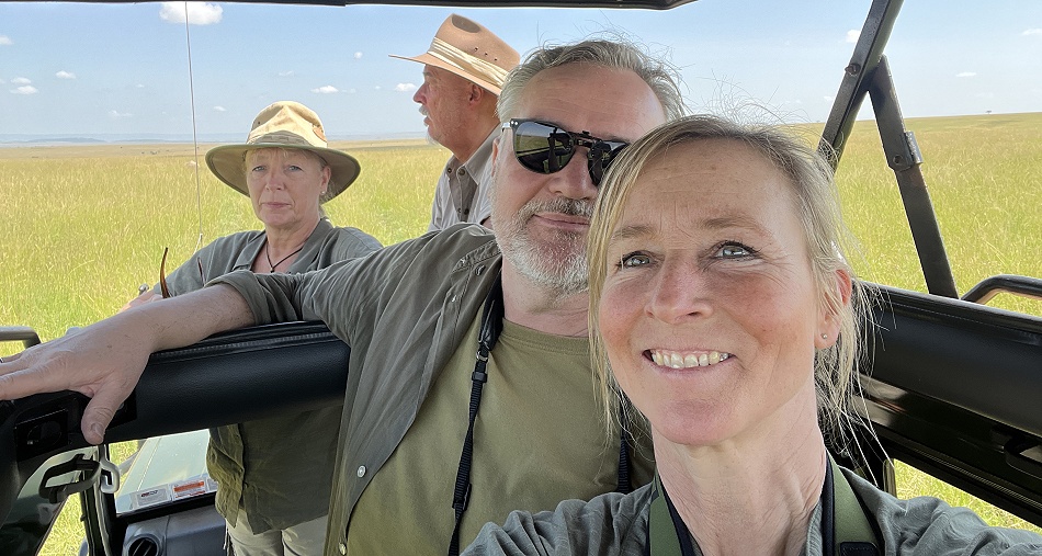 Silke und Falk Witte, Petra und Jörg Reinecke auf Safari in der Masai Mara