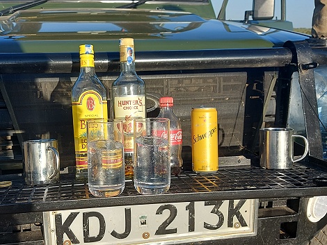 Sundowner in der Masai Mara
