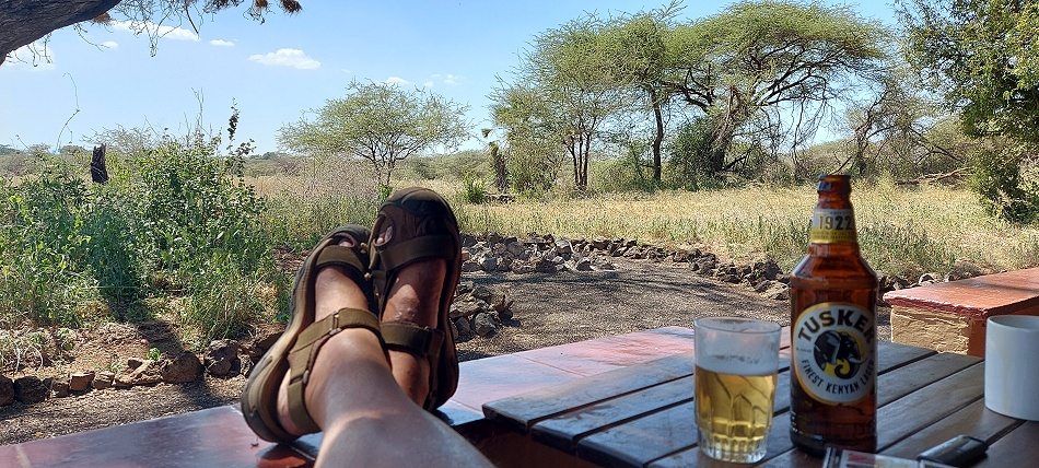relaxen in den Kitani Bandas - Tsavo West National Park