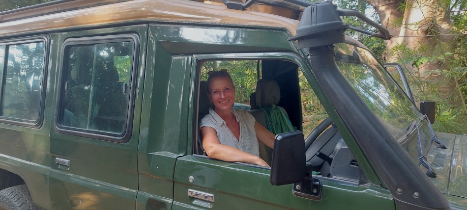 Silke Witte auf Safari in Kenya