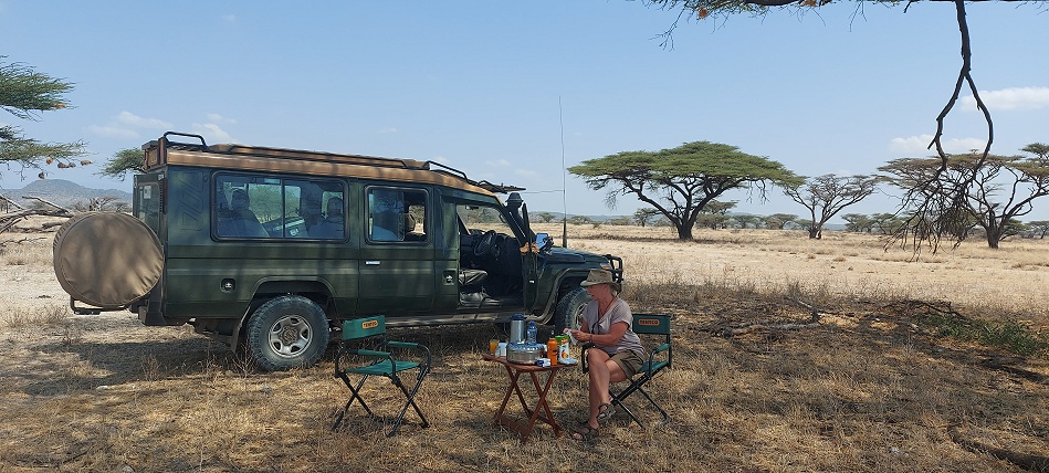Buschfr&uuml;hst&uuml;ck im Buffalo Springs Reservat