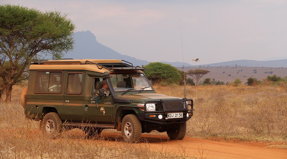 Auf Pirschfahrt im Lumo Reservat