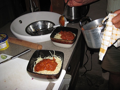 Spaghetti, mit Thunfish zum sp&auml;ten Dinner