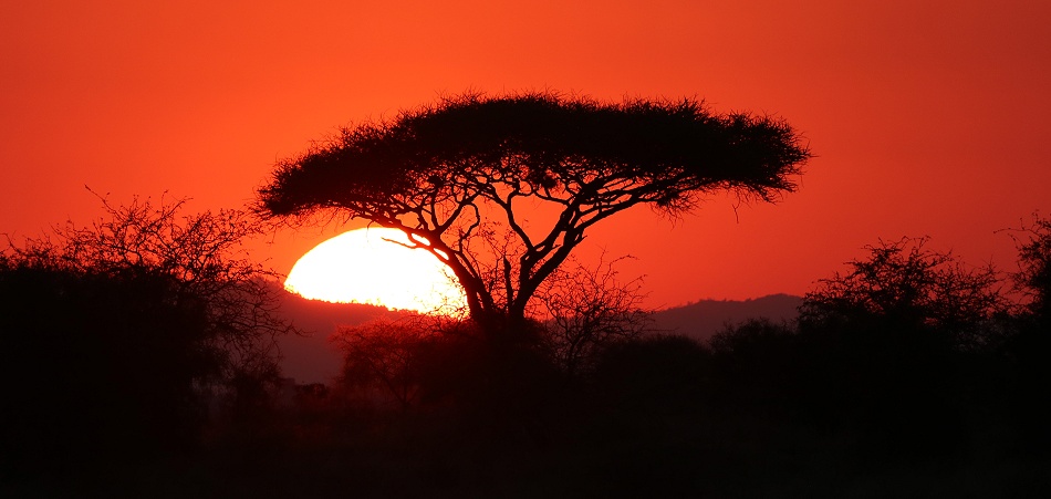 Sonnenuntergang im Lumo Reservat