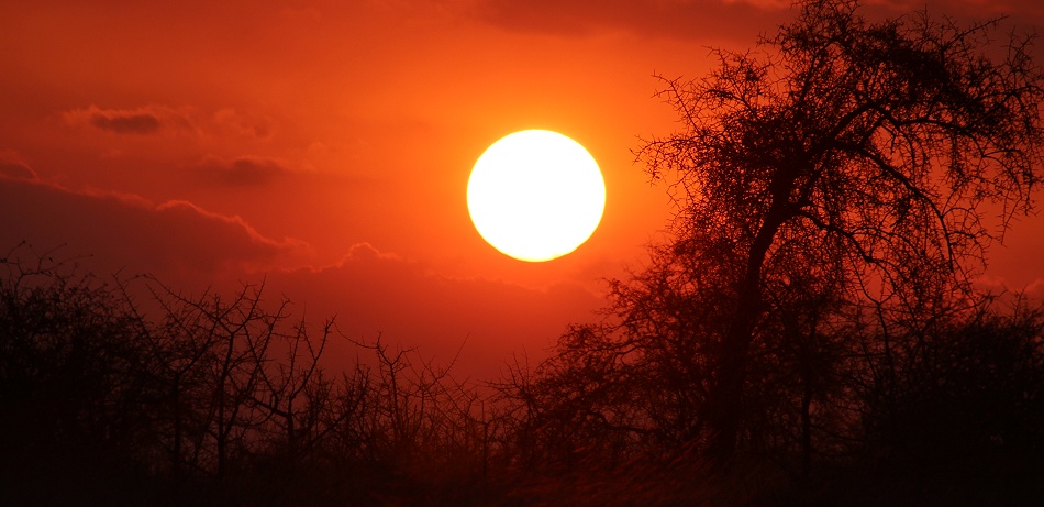 Sonnenuntergang im Lumo Reservat