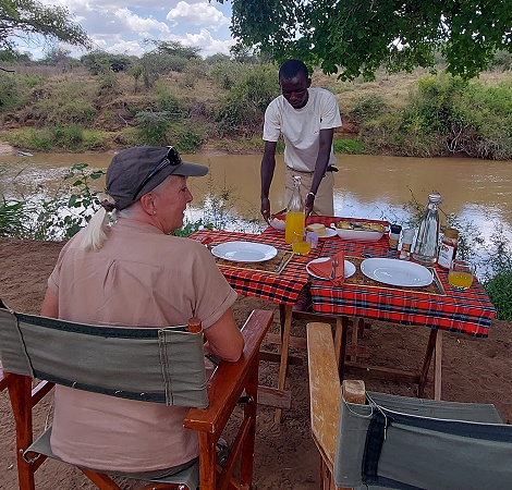 Lunch im Ol Gaboli Camp, Laikipia