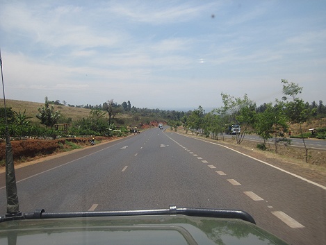 auf dem Weg in Richtung Mount Kenya