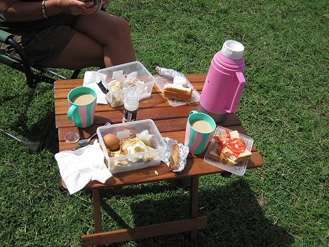 Buschfr&uuml;hst&uuml;ck in der Masai Mara