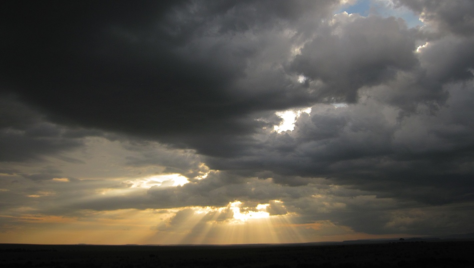 wieder dunkle Wolken &uuml;ber der Masai Mara